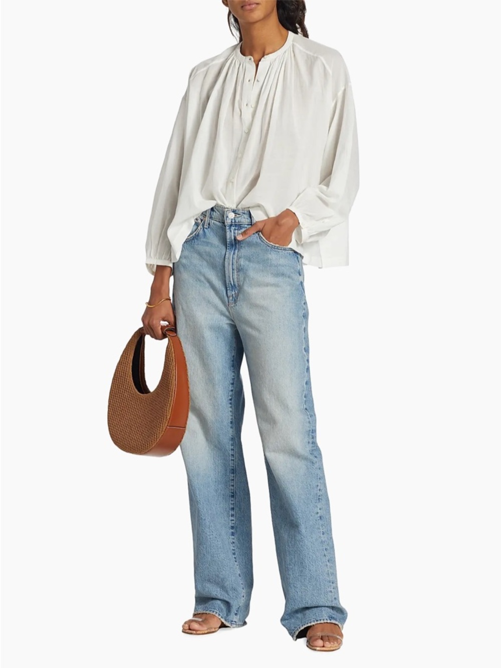 DOEN ‘Jane’ Oversized Blouse in Salt White • XXS
